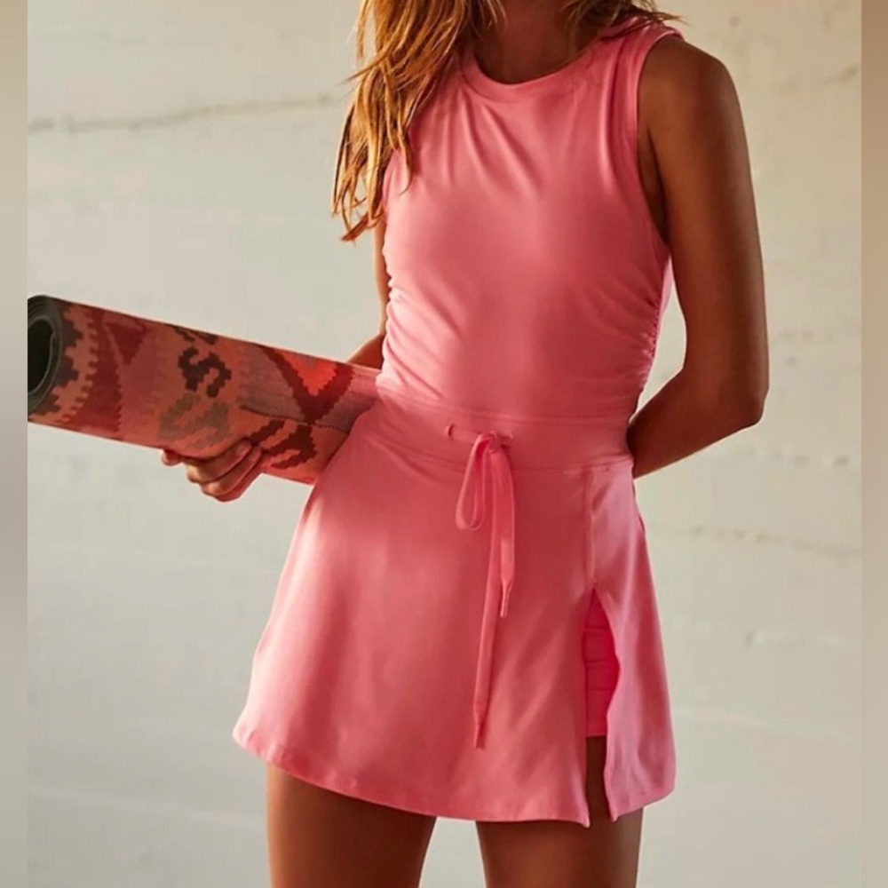 FP Movement Easy Does It Pink Athletic Tank Dress with Skort